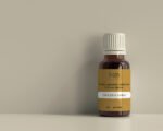 Front view of Golden Aura essential oil. Check price for this premium 15ml Citrus and Bergamot blend.