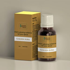 Golden Aura essential oil in yellow gift box. Read reviews for Golden Aura wellness and uplifting gifts.