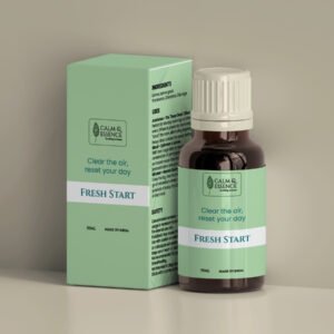 Fresh Start essential oil with green gift box. Read reviews for Fresh Start oils for energy cleansing.